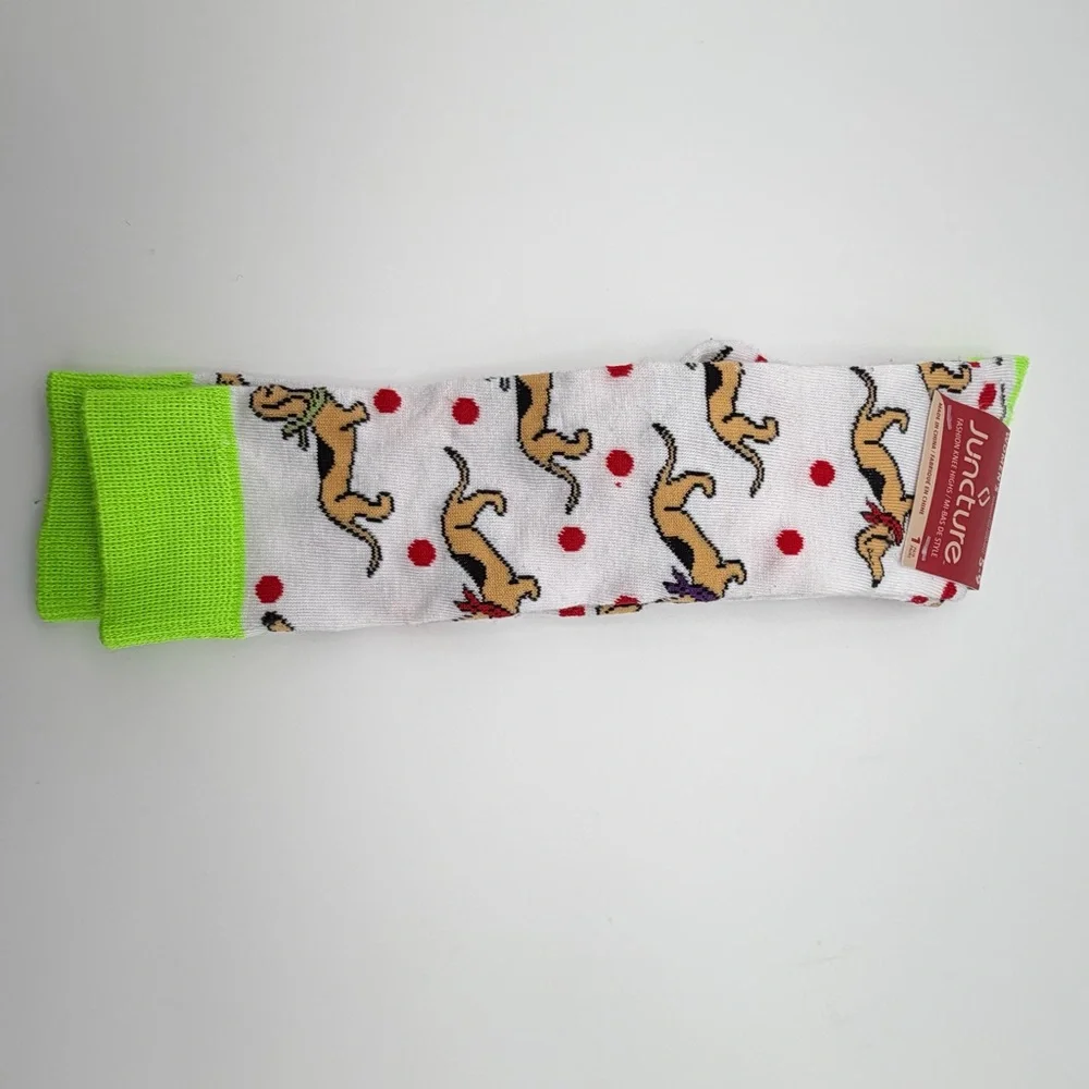 Women's‎ Dachshund Knee High Socks Novelty Dog Print Fun Gift Juncture 5–9 New